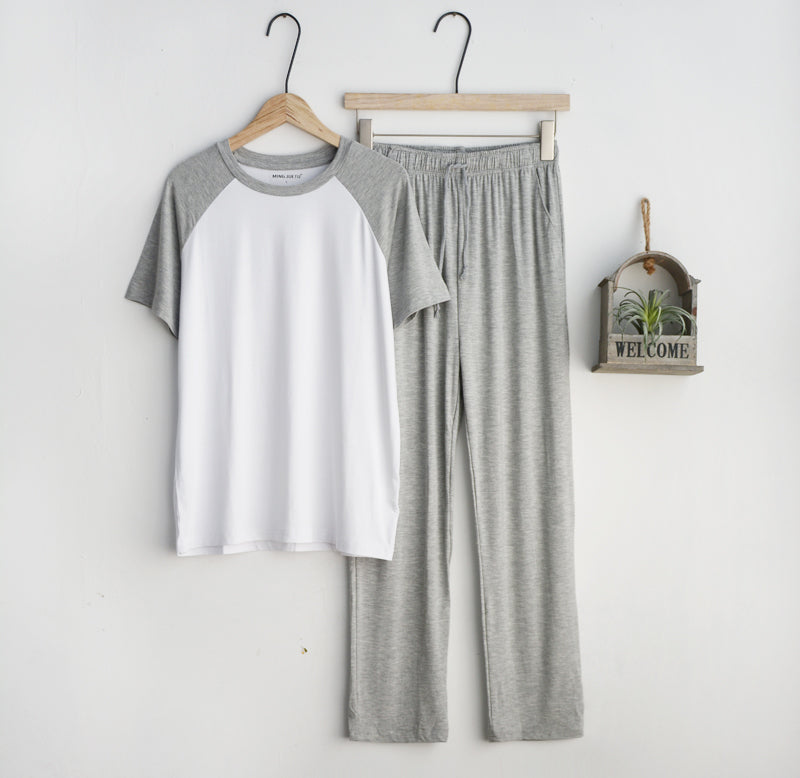 Modal Summer Pajamas Mens Thin Loose-fitting Set