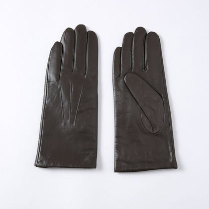 Wool-Lined Goat Leather Driving Gloves