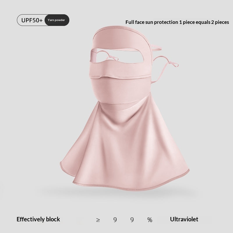 Summer Cycling Full-Face Sun-Protective Mask And Hat Combo