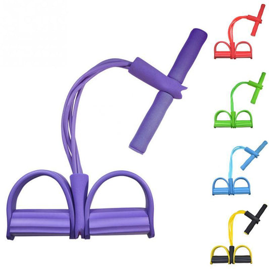 Latex Foot Pedal Resistance Band with Handle