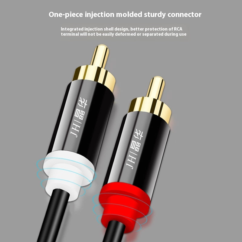 Two-to-two Double-connected Flower Head Audio Cable 2RCA Computer Connection TV Audio Speaker Cable