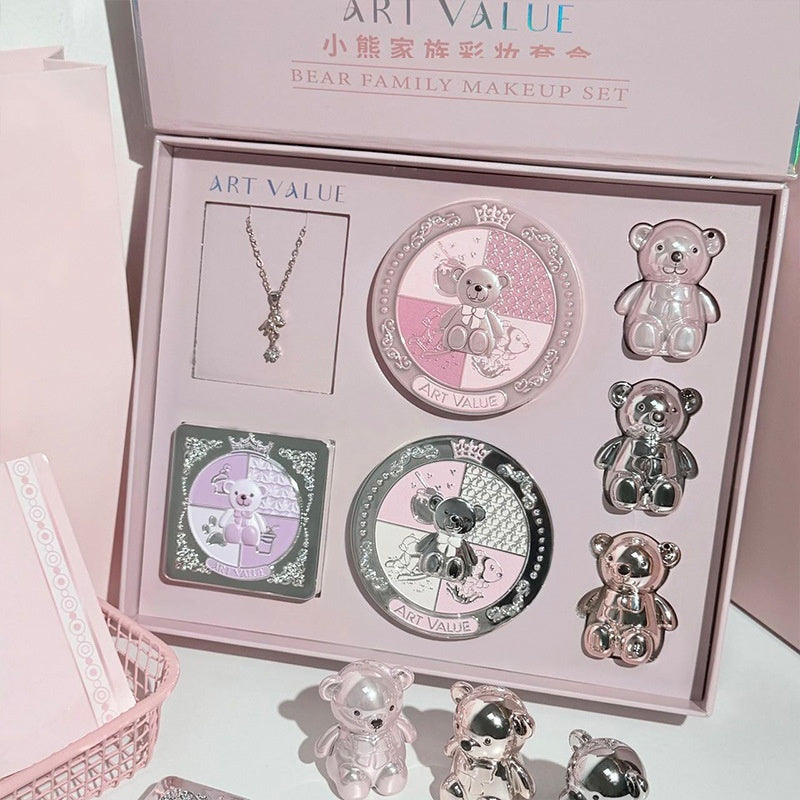 Cute Necklace In The Little Bear Family Makeup Set