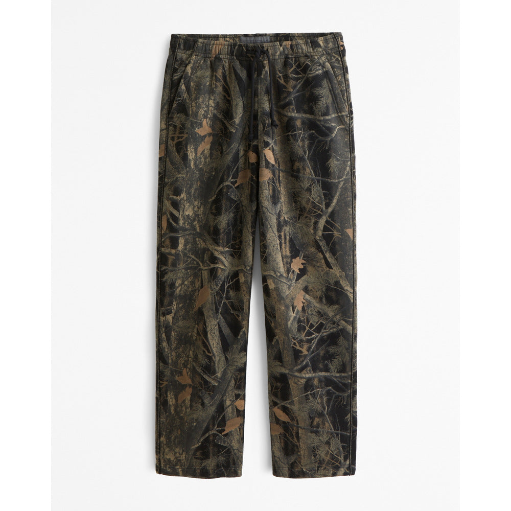 Mens Loose-Fit Straight-Leg Sports Trousers