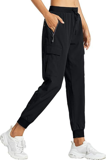 Multi Pocket Drawstring Tactical Cargo Joggers Men Outdoor Hiking Training Casual Pants