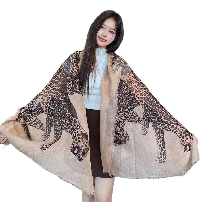 Womens New Fashionable Sun-Protective Scarf With Print