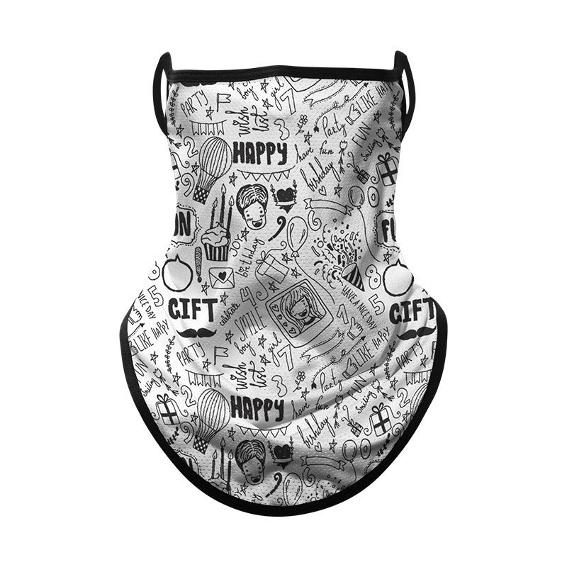 Motorcycle Riding Sun-Protective Face Mask Ear-Hanging Headscarf For Women