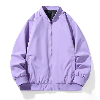 Mens Baseball Jacket With A Stand-up Collar
