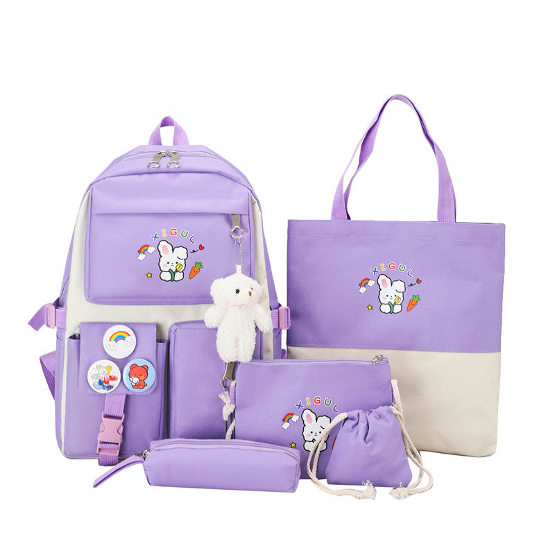 Girls Fashion Cartoon Large Capacity Backpack