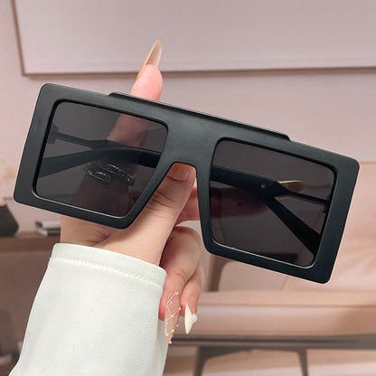 Wide-frame Square Blue-light-blocking Eyeglass Frames For Women