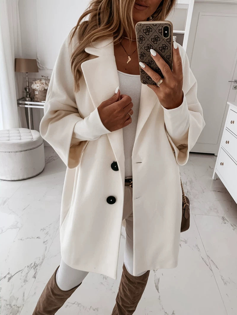 Winter Fashion Lapel Pocket Jacket For Women