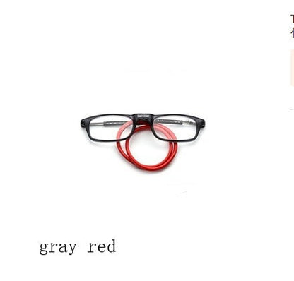 Portable Magnetic Absorption Hang Neck Reading Glasses Men Magnet Reading Glasses Women Diopter Glasses