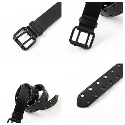 Workwear-style Vintage Belt Buckle Waist Chain Accessory