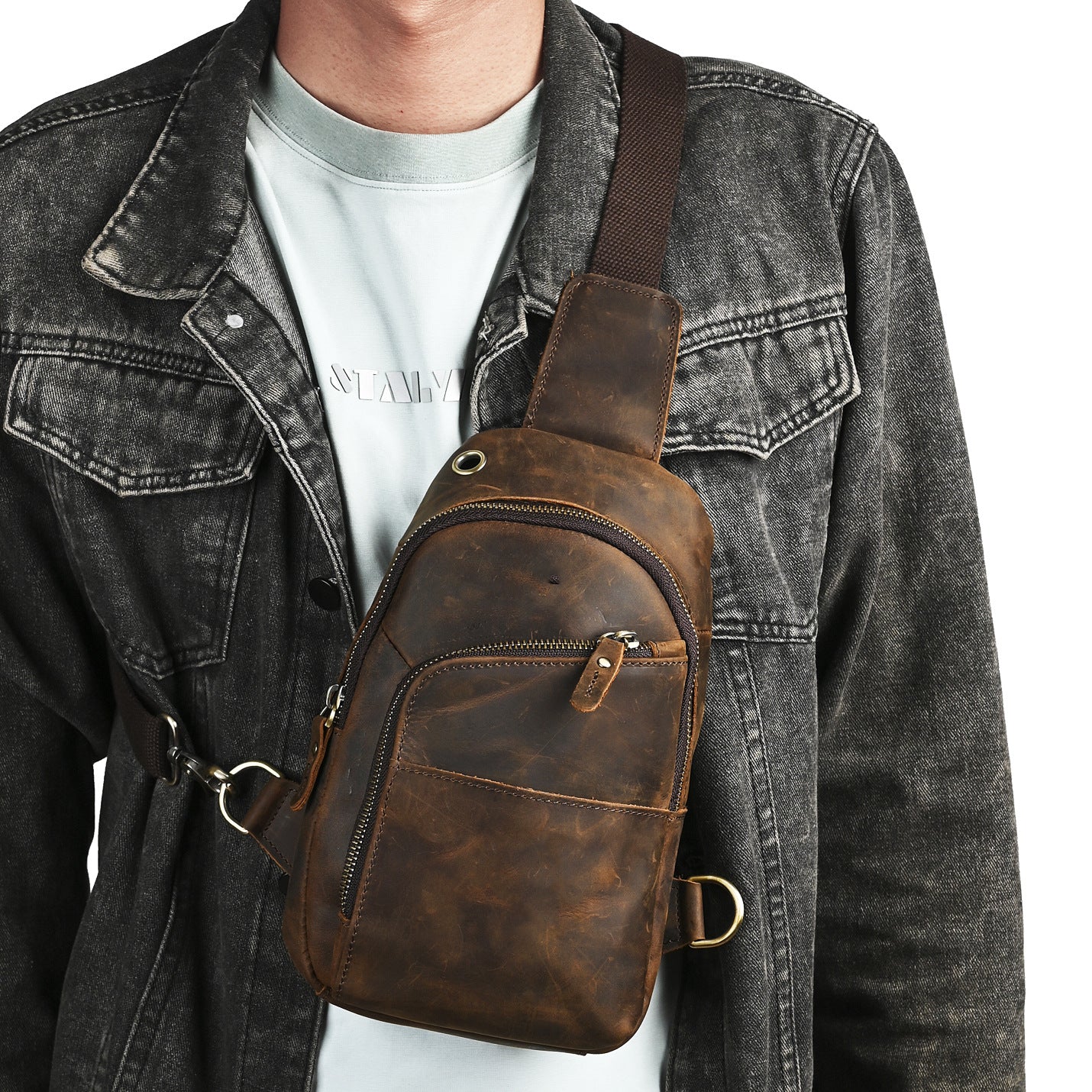 Men's Retro Outdoor Multi-Functional Crossbody Bag