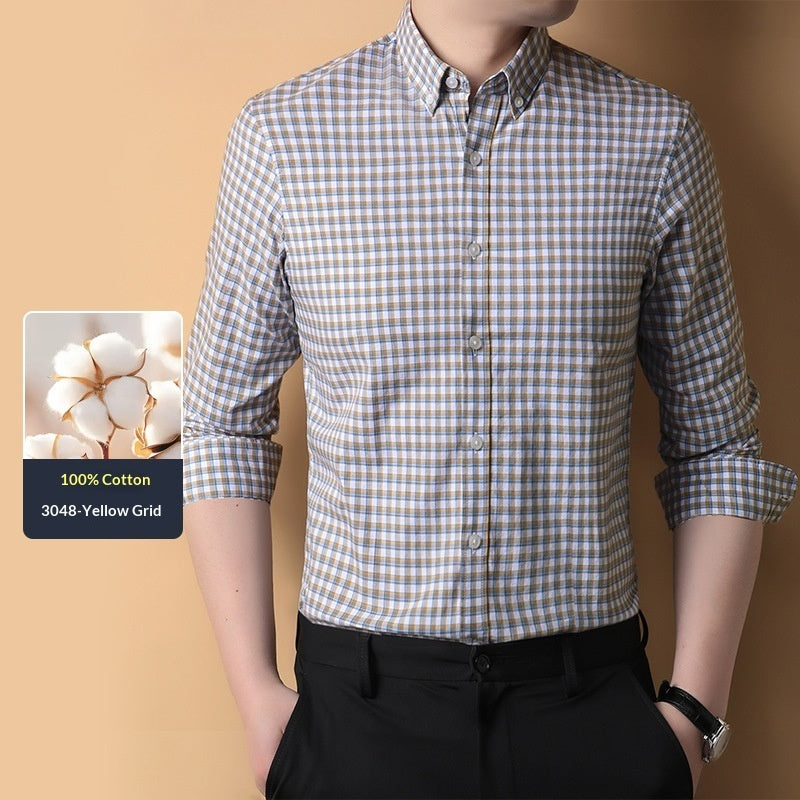 Mens Cotton Fashion Casual Breathable Shirt