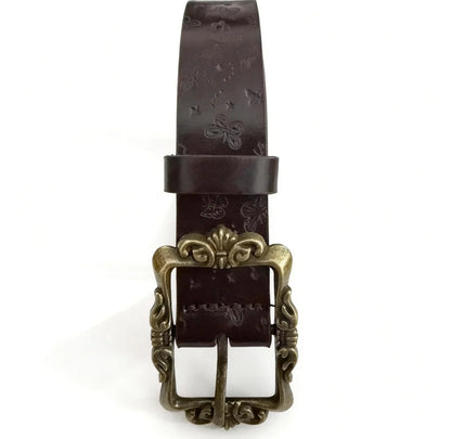 New Vintage Embossed Belt Womens Fashion Accessory