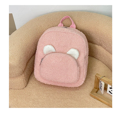 Lightweight New Heart-Shaped Plush Kindergarten Backpack