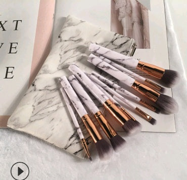 10 Marble Makeup Brush Sets