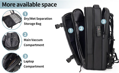 Large-capacity Compression Backpack With USB Charging For Short Trips And Travel