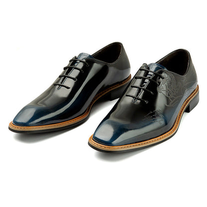 Short Laser Carved Calf Head Leather Shoes