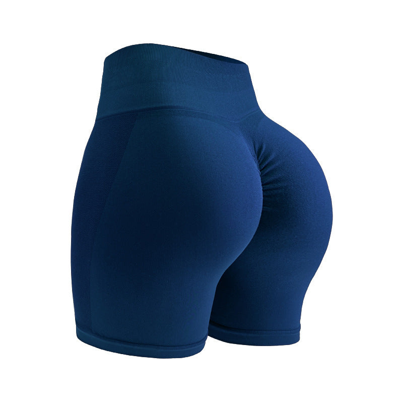 Nude Feeling Seamless High Rise Tight Gym Shorts Peach Hip Sculpting Three Length Yoga Running Workout Shorts For Women