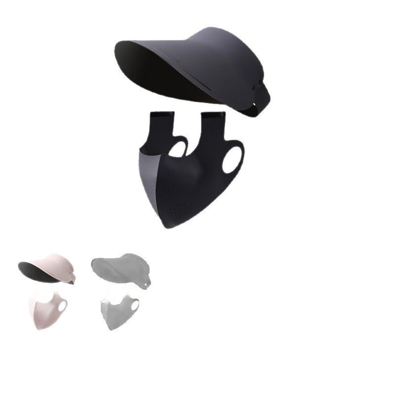 Womens All-in-One Sun-Protective Hat With Wide Brim And Seamless Design For Face And Neck