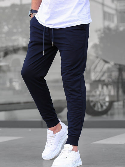 Casual Sporty Lightweight Breathable American-style Solid-color Slim-fit Pants