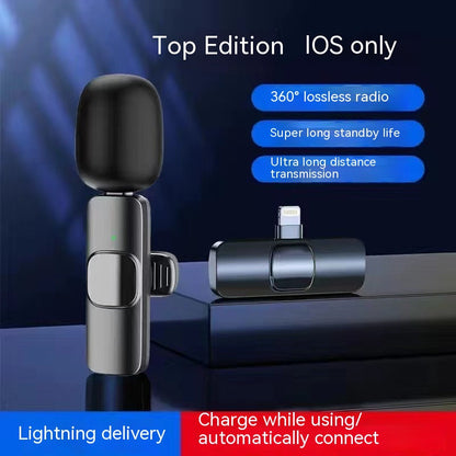 Microphone K8K9 Neckline Clip Live Radio Intelligent Noise Reduction