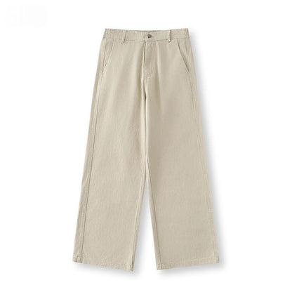 Versatile Mens Casual Pants Loose-fitting Straight-leg Wide-leg Style