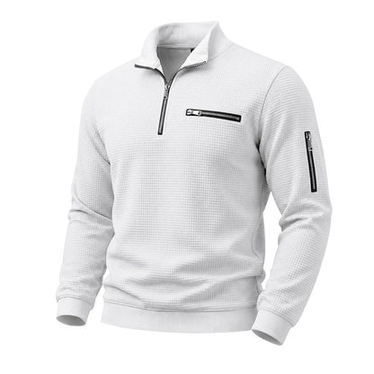 Mens Relaxed-fit Casual Stand-collar Hoodie