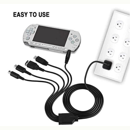 For Wii U NEW 3DSXLNEW 3DSNDS LITE SPPSP 5-in-1 Charging Cable