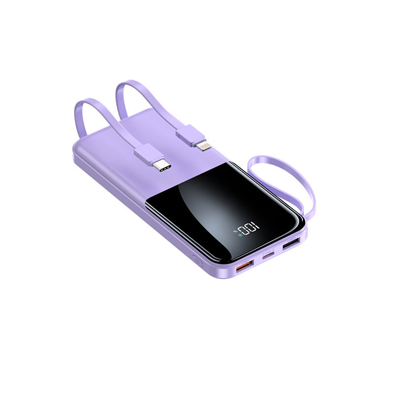 Fast Charge With Cable 20000mAh Large Capacity Ultra-thin Portable Mobile Power Pack