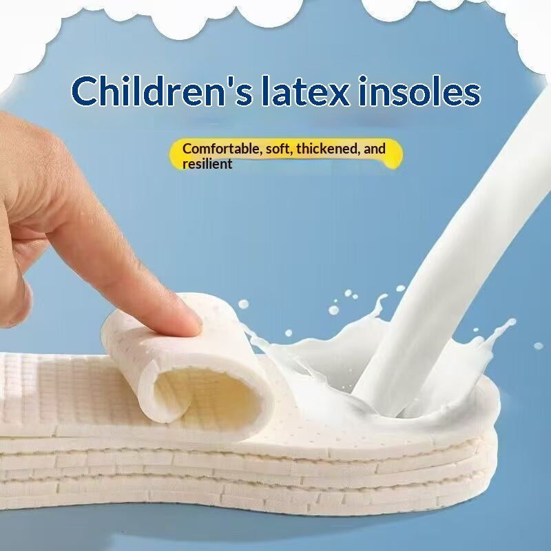 Childrens Latex Deodorizing Insoles Soft Sole Cuttable Breathable Sweat-Absorbent Durable
