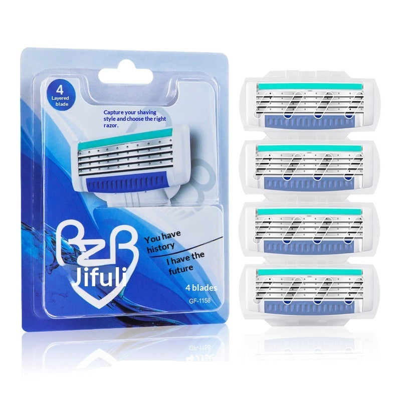 Manual razor 4-layer razor blade