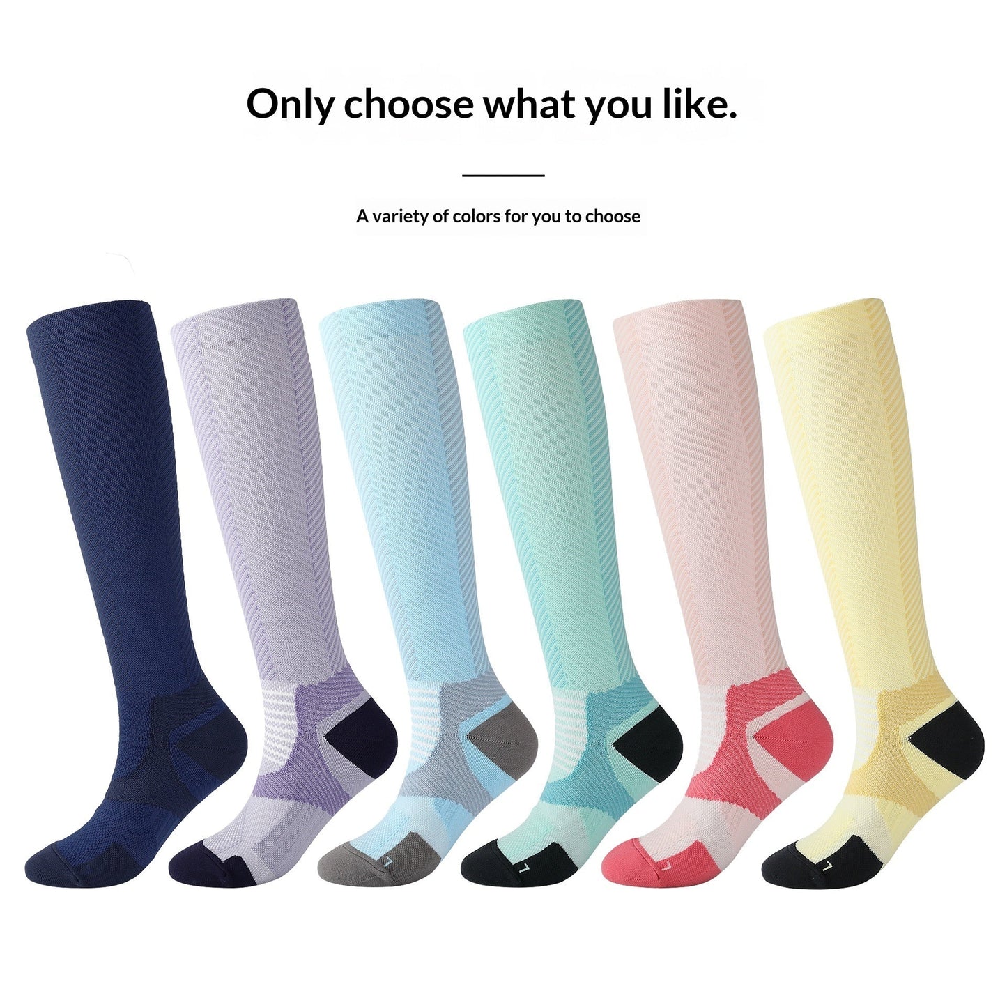 Womens Summer Sports Long Stretch Socks