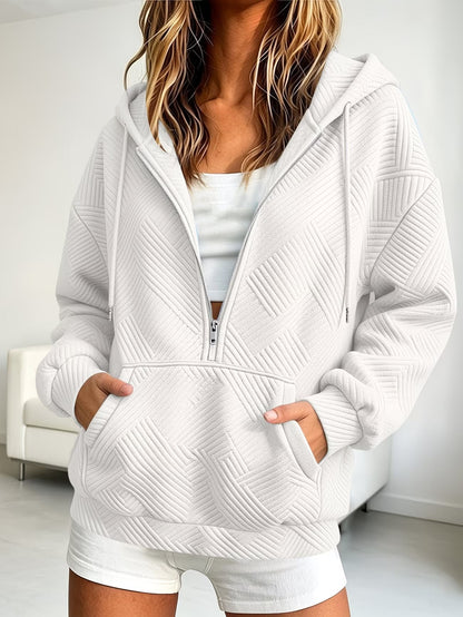 Womens Loose-fit Hoodie With A Drawstring Hood