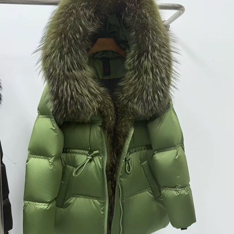 Women's Mid-length Padded Fur Coat