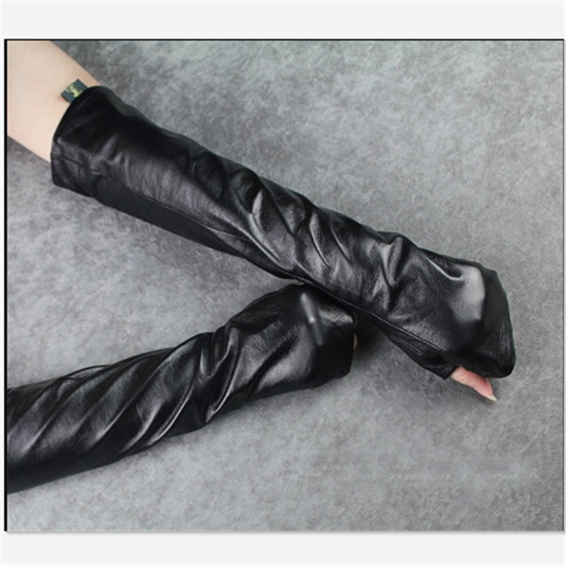 Long-style Wedding Leather Gloves For Men And Women