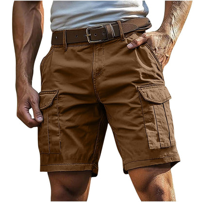 Cross-Border Export Men's Casual Cargo Shorts Multi-Pocket Summer Sports Cargo Shorts High-Waisted Shorts Knee-Length Shorts