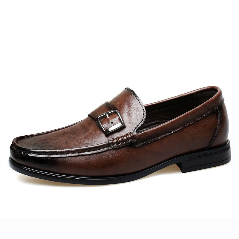 Men's Plus-Size Business Formal Slip-On Leather Shoes