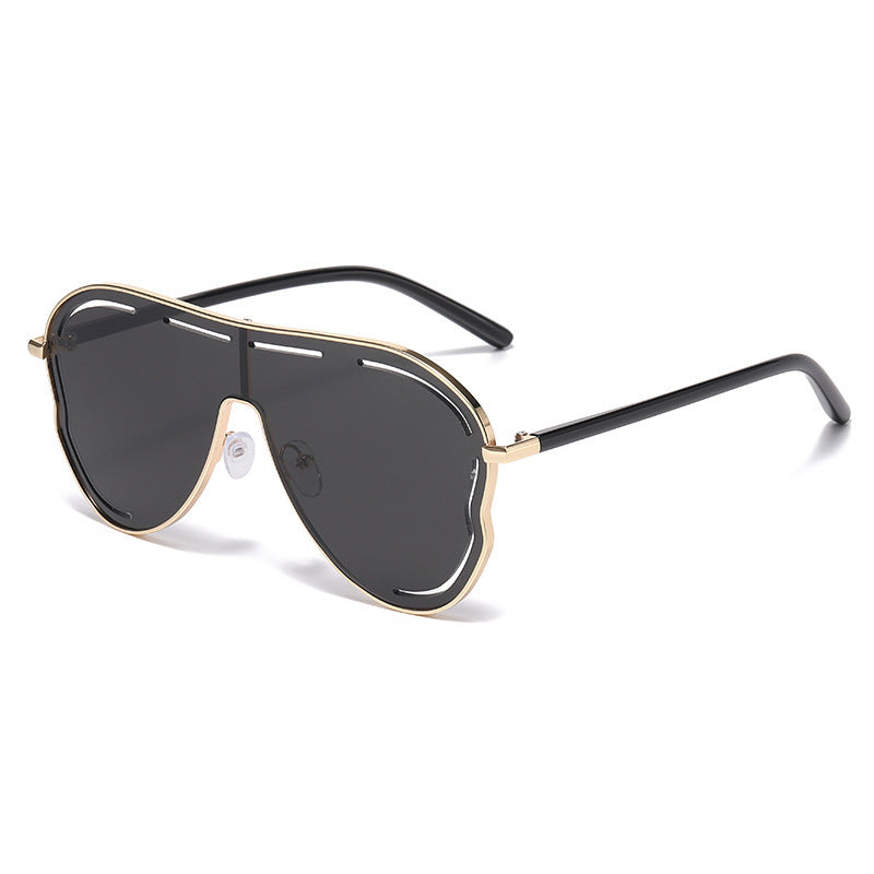 New European And American-style One-piece Oversized Frog-shaped Sunglasses
