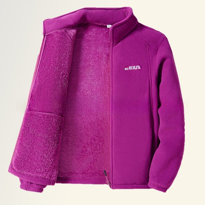 Fleece-lined Heavyweight Polar Fleece Windproof And Warm Stand-collar Jacket