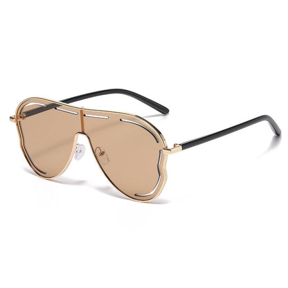 New European And American-style One-piece Oversized Frog-shaped Sunglasses