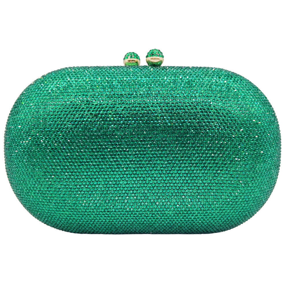 Hot-studded Evening Clutch With A Chain Strap For Banquets