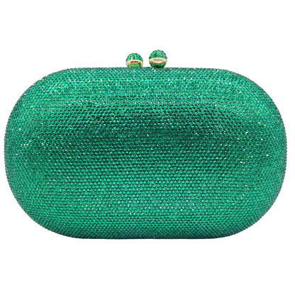 Hot-studded Evening Clutch With A Chain Strap For Banquets