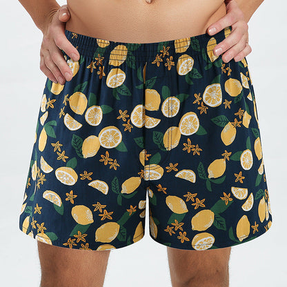 Men's Casual Arrow Print Plaid Boxer Briefs