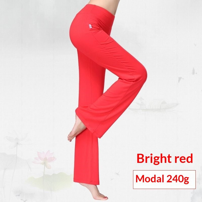 Womens Solid-Color Modal Yoga Pants