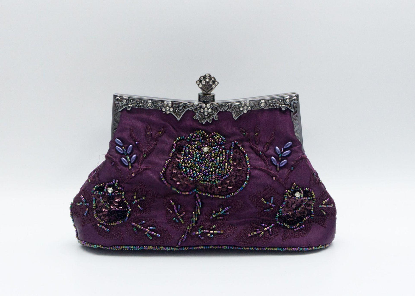 Vintage Handmade Beaded Embroidery Evening Bag For Gowns