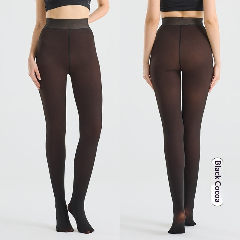 High-quality Leggings With Sheer, Fleece-lined, And Extra Thick
