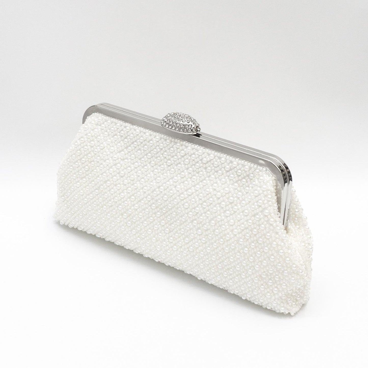 Solid-color Fine-bead New Clutch Bag