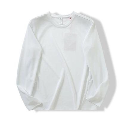 Lightweight Quick Dry Long Sleeve Crew Neck Shirts For Men, Breathable Athletic Tee For Fitness, Running, Travel, Hiking, Casual Daily Spring & Autumn Outfit